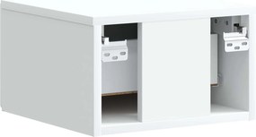vidaXL Τοίχου Κρεμαστό Κομοδίνο Λευκό 34,5 x 33 x 20 εκ.