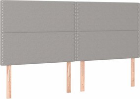 VidaXL Κεφαλάρι Ανοιχτό Γκρι 200x5x118/128 εκ. Ύφασμα