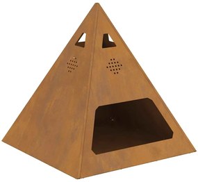 vidaXL Σίγκα Πυρός Πυραμίδα 50x50x51 εκ Ατσάλι ανθεκτικό στην καιρική φθορά