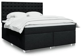 ΚΡΕΒΑΤΙ BOXSPRING ΜΕ ΣΤΡΩΜΑ ΜΑΥΡΟ 180X200 ΕΚ. ΥΦΑΣΜΑΤΙΝΟ 3290583