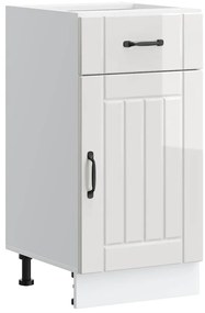 vidaXL ντουλάπι βάσης κουζίνας Lucca Λευκό Υψηλής στιλπνότητας