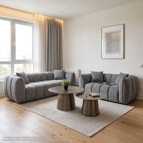 ΣΕΤ ΣΑΛΟΝΙ 3ΘΕΣΙΟΣ & 2ΘΕΣΙΟΣ LYKKE HM10812.01 ΓΚΡΙ ΥΦΑΣΜΑ