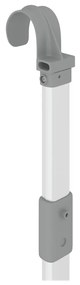 Απλώστρα για Μπαλκόνι 89 x 25 x (60-95) εκ. από Αλουμίνιο - Ασήμι