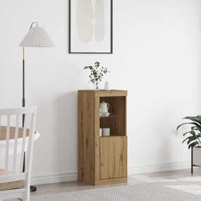 vidaXL Μπουφέ με LED Φώτα στην απόχρωση Artisan Oak 41x37x100 cm