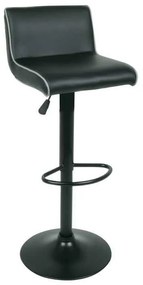 Σκαμπώ Nero Bar PU Μαύρο/Βαφή Μαύρη Συσκ.2τμχ 38x38x63/81-83/101cm