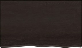 vidaXL Πάγκος Μπάνιου Σκούρο Καφέ 100x60x2 εκ. Επεξ. Μασίφ Ξύλο
