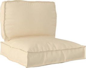 vidaXL Σετ Μαξιλαριών Πάγου 2 pcs Μπεζ Ύφασμα Όξφορντ