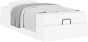 vidaXL Σκελετός κρεβατιού με στρώμα με στρώμα 2 pcs Λευκό PVC