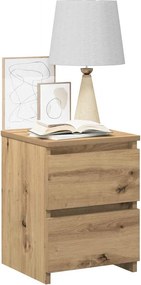 vidaXL Κομοδίνα 2 τεμ.Αρτισιανή Δρυς 30x30x40 εκ. Επεξ. Ξύλο