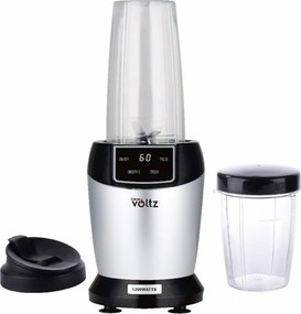 Nutri Blender Oliver Voltz OV51162FS, 1200W, 2 μπολ, 1 λίτρο/800 ml, χωρίς BPA, οθόνη LED, Ασημί