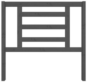Κεφαλάρι Κρεβατιού Γκρι 106 x 4 x 100 εκ. από Μασίφ Ξύλο Πεύκου - Γκρι