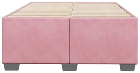vidaXL Πλαίσιο Κρεβατιού χωρίς στρώμα Ροζ 120x190 εκ. Βελούδινο