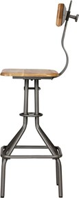 vidaXL Σκαμπό Μπαρ 2 τεμ. από Μασίφ Ανακυκλωμένο Ξύλο Teak
