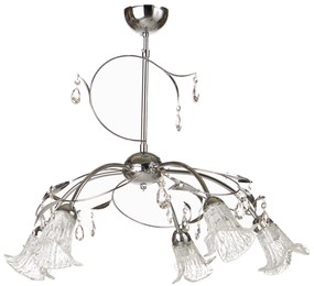 Φωτιστικό οροφής ''MELISSA'' chrome-νίκελ 5φωτο Ε14 100-03518