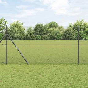 vidaXL Φράχτης με Στήλες. Γκρι 1.2 x 10 m Ατσάλι