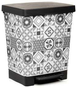 Κάδος Απορριμμάτων Cubik 23L 06649.005 - 10205.00 Deco Hydraulic Black-White Plastic