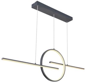 Κρεμαστό Φωτιστικό Οροφής LED 50W Ανθρακί 3CCT Dimmable Barral 46-67121-50G Globo Lighting 46-67121-50G