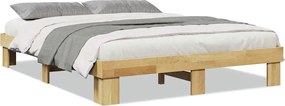 vidaXL Πλαίσιο κρεβατιού χωρίς στρώμα 160x200 cm μασίφ ξύλο δρυς