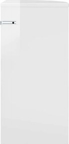 vidaXL End Table Υψηλής γυαλάδας λευκό 29,6 x 29,6 x 60 εκ