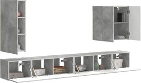 vidaXL Επιτοίχιο 6 pcs Σκυρόδεμα Γκρι