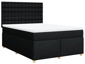 ΚΡΕΒΑΤΙ BOXSPRING ΜΕ ΣΤΡΩΜΑ ΜΑΥΡΟ 160X200 ΕΚ. ΥΦΑΣΜΑΤΙΝΟ 3291347