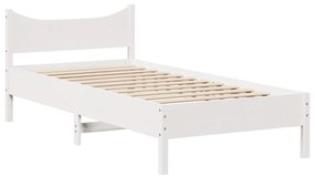 vidaXL Σκελετός Κρεβ. Χωρίς Στρώμα Λευκό 90x200 εκ Μασίφ Πεύκο