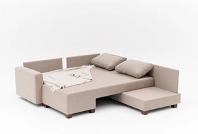 Corner Sofa-Bed Aly Right - Beige Beige