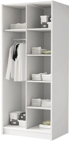 Ντουλάπα Bono Δύφυλλη-Leuko-Mauro