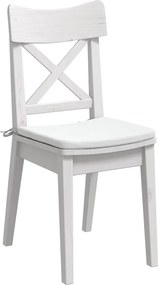 vidaXL Μαξιλάρια καθισμάτων 4 pcs Λευκό 40 x 40 x 3 cm ύφασμα