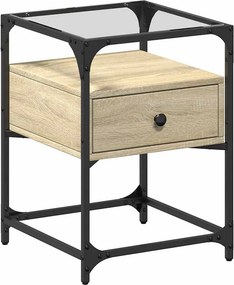 vidaXL Κομοδίνα 2 τεμ. Sonoma Δρυς 40 x 40 x 55 εκ. από Επεξεργ. Ξύλο