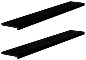 vidaXL Περβάζια παραθύρων 2 τεμ. Σκ. Καφέ 160x25x2εκ. Μασίφ Ξύλο Δρυός