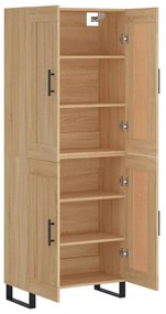 vidaXL Ντουλάπι Sonoma δρυς 69,5 x 34 x 180 εκ. από Επεξεργασμένο Ξύλο