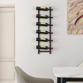 Costway Μεταλλική Κάβα Κρασιών για 6 Μπουκάλια 01450036