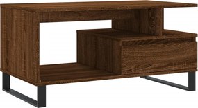 vidaXL Τραπεζάκι Σαλονιού Καφέ Δρυς 90x49x45 εκ. Επεξεργασμ. Ξύλο