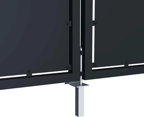 vidaXL Πόρτα Κήπου Ανθρακί 350x150 εκ. από Ατσάλι