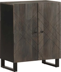 vidaXL Μπουφές Μαύρο 60x33x75 cm Μασίφ Ξύλο Μάνγκο