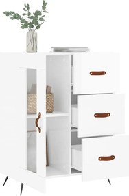 vidaXL Ντουλάπι Γυαλιστερό Λευκό 69,5x34x90 εκ. Επεξεργασμένο Ξύλο