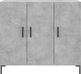 vidaXL Ντουλάπι Γκρι Σκυροδέματος 90x34x80 εκ. Επεξεργασμένο Ξύλο