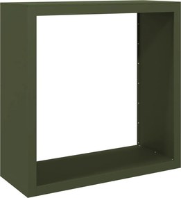 vidaXL Ράφι Καυσόξυλων Πράσινη 100x40x100 εκ. Ατσάλινο