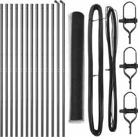 vidaXL Στύλος Περιφράξεων Γκρι 25 x 1,2 μ (13 mm πλέγμα) Ατσάλι