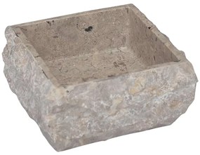 vidaXL Νιπτήρας Γκρι 30 x 30 x 13 εκ. Μαρμάρινος