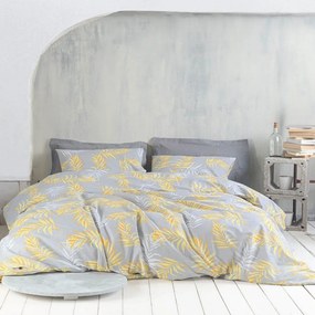 Σεντόνια Sandra Με Λάστιχο (Σετ 4τμχ) Grey Ρυθμός Queen Size 165x205cm Cotton-Polyester