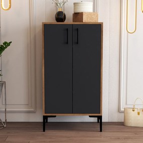 Παπουτσοθήκη Καρυδιά / Ανθρακί PRAG 60x35x111