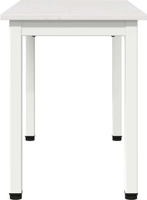 vidaXL παγκάκι Λευκό 80 x 35 x 45 cm Στερεά ξυλεία πεύκου