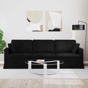 vidaXL Καναπές Μαύρο 228 x 78 x 80 εκ Βελούδο