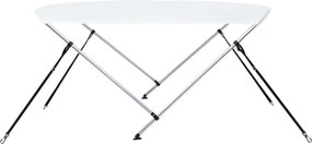 vidaXL Τέντα Σκάφους με 2 Αψίδες Λευκή 180x150x110 εκ.
