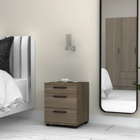 Κομοδίνο - Συρταριέρα γραφείου Roco Megapap χρώμα καρυδί 40x39x57εκ.