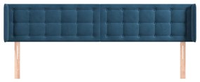 Κεφαλάρι με Πτερύγια Σκούρο Μπλε 163x16x78/88 εκ. Βελούδινο 3119260