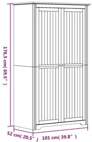 ΝΤΟΥΛΑΠΑ BODO ΓΚΡΙ 101 X 52 X 176,5 ΕΚ. ΑΠΟ ΜΑΣΙΦ ΞΥΛΟ ΠΕΥΚΟΥ 355061