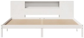 vidaXL Κρεβάτι Βιβλιοθήκη Χωρίς Στρώμα 180x200 εκ Μασίφ Ξύλο Πεύκου